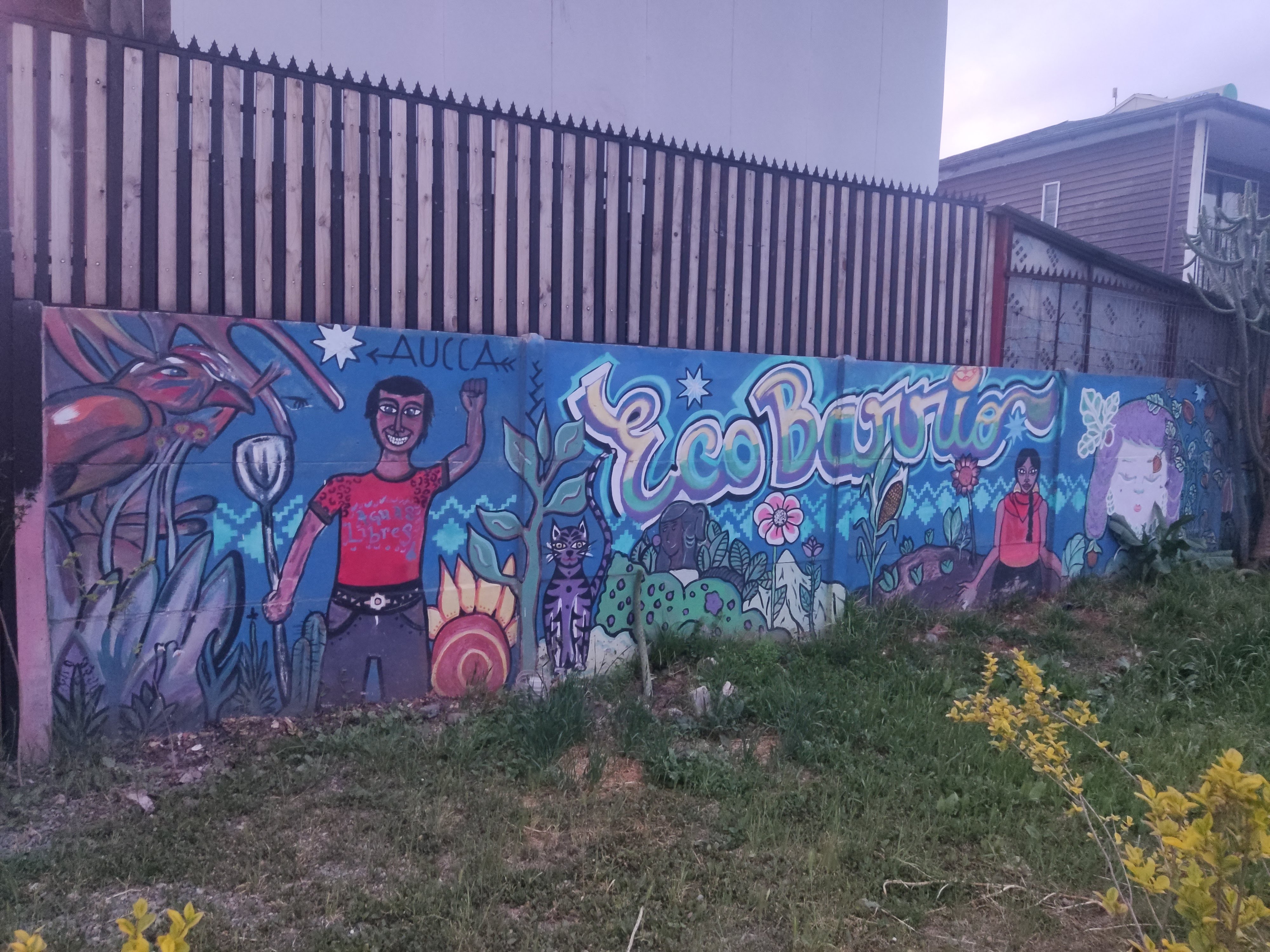 Mural comunitario en el barrio