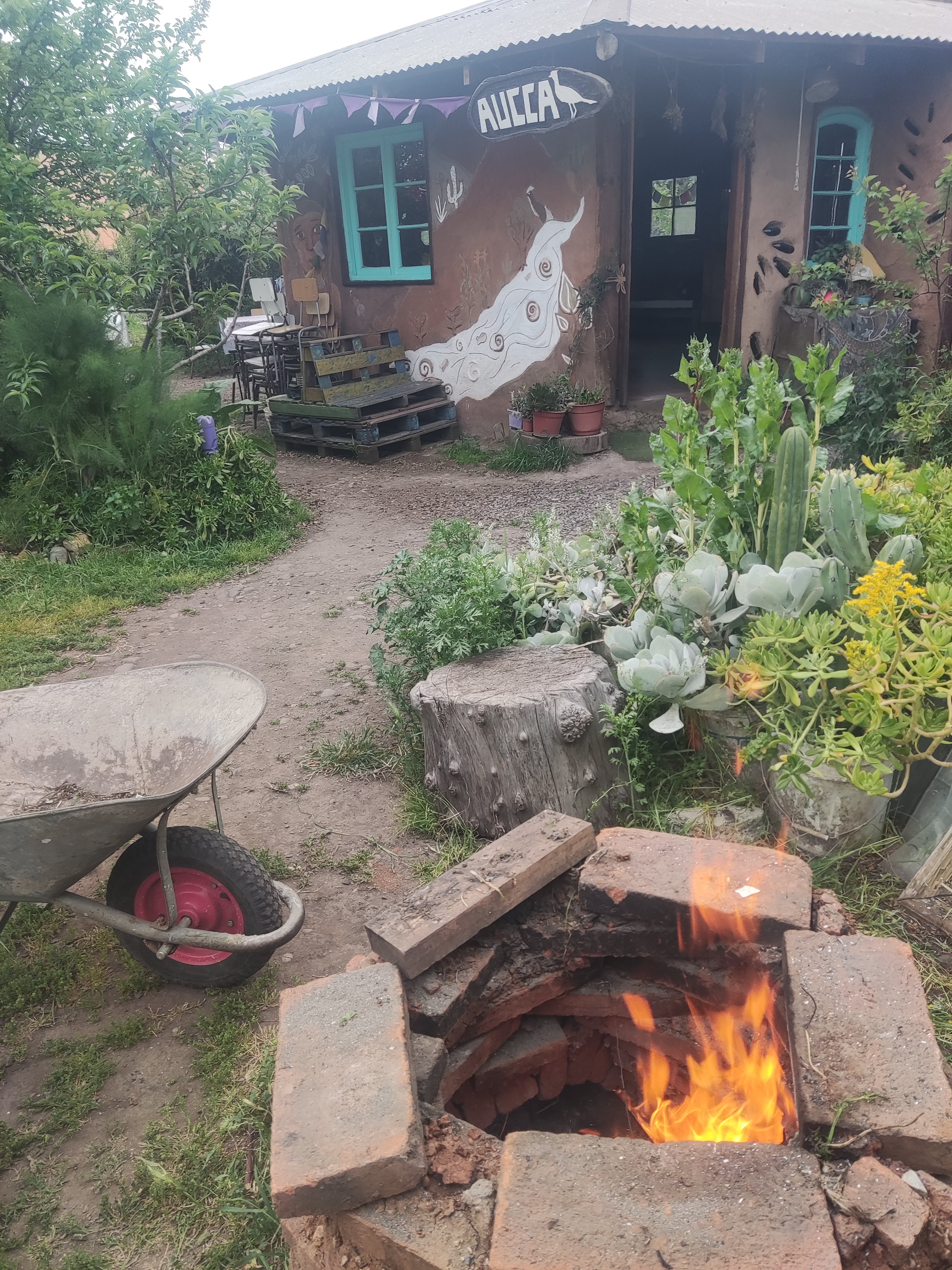 Cocina a fuego en Aucca
